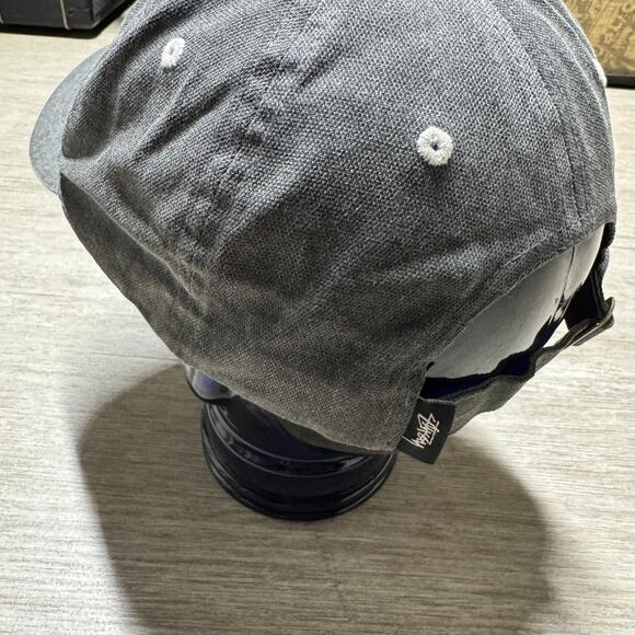 Stussy Basic Low Pro Cap Hat Washed Charcoal Script Logo - Picture 4 of 6